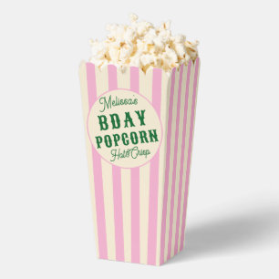 Vintage Special Event Movie Theatre Popcorn Pink Favour Box