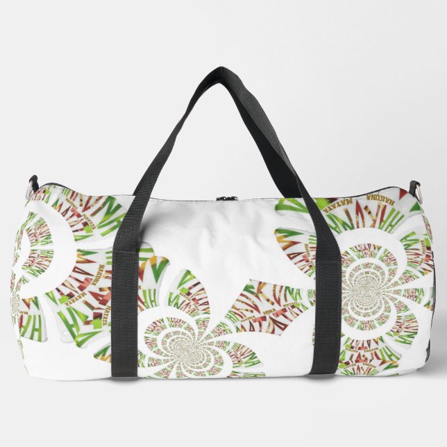 Vintage Spectrum: African Print Kaleidoscope Art Duffle Bag (Front)