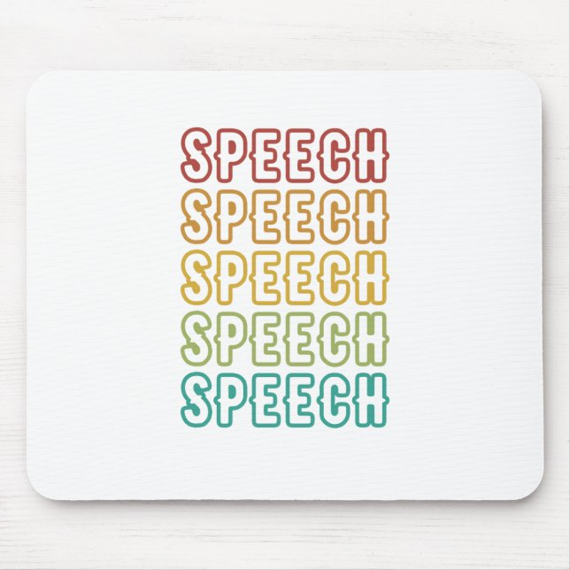 Vintage Speech Artwork Mouse Mat (Front)