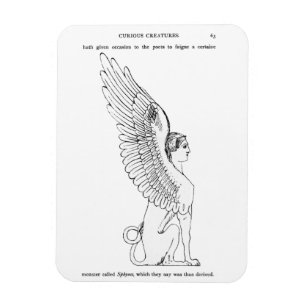 Vintage Sphinx illustration Magnet
