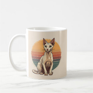 Vintage Sphynx Cat Mom Retro Art Coffee Mug