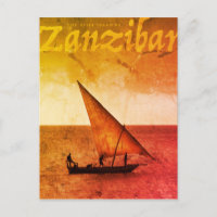 Vintage Spice Islands Zanzibar Travel Postcard