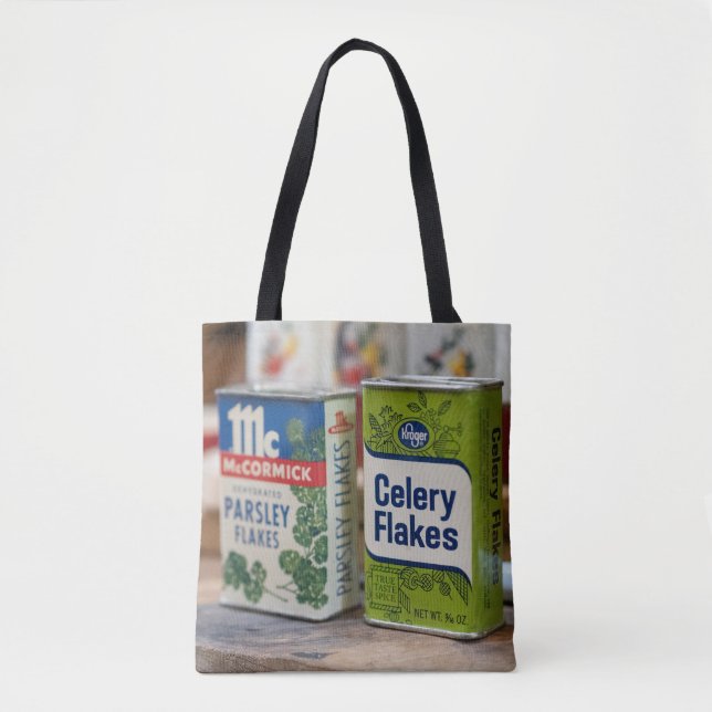 Vintage Spice Tins - Parsley Flakes Duo Tote Bag (Front)