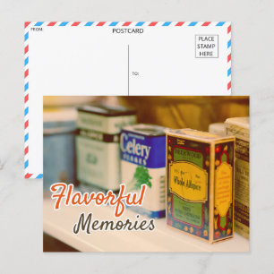 Vintage Spice Tins Postcard