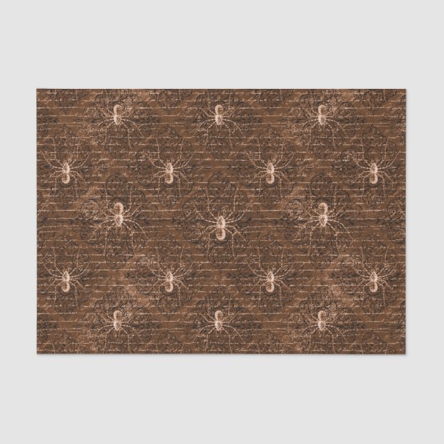 Vintage Spider Halloween  Decoupage  Ephemera  Tissue Paper (Front)