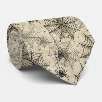 Vintage Spiders and Webs Halloween Pattern