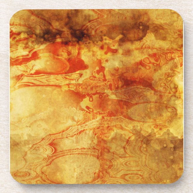 Vintage Spilled Red Coaster (Front)