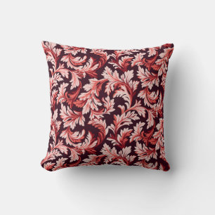 Vintage Spiral Baroque Leaves, Textured. Cushion