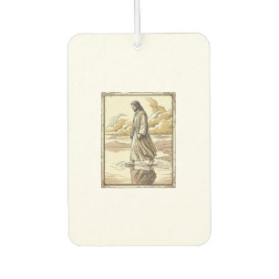 Vintage Spiritual Water Walk Engraving Car Air Freshener