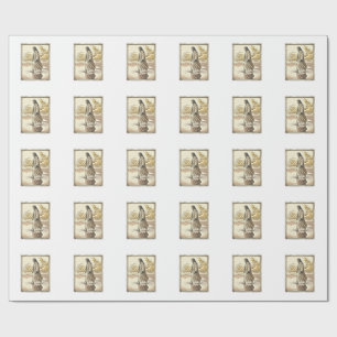 Vintage Spiritual Water Walk Engraving Wrapping Paper