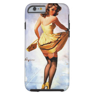 Vintage Splash in the City Pinup Girl Tough iPhone 6 Case