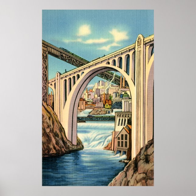 Vintage Spokane Poster (Front)