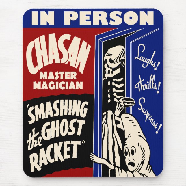 Vintage Spook Show Poster Mousepad (Front)