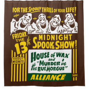 Vintage Spook Show Poster Shower Curtain