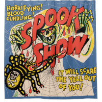 Vintage Spook Show Poster Shower Curtain