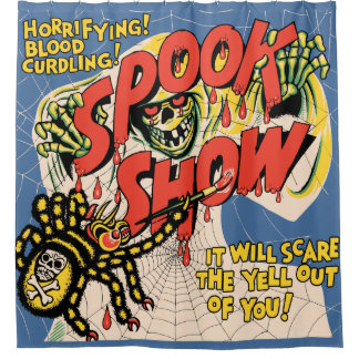 Vintage Spook Show Poster Shower Curtain