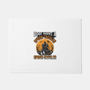 Vintage Spook-Tacular Halloween Haunted House Shir Doormat