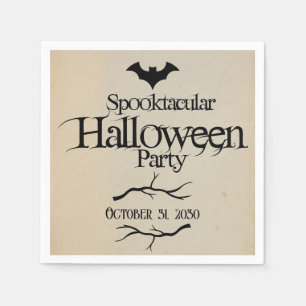 Vintage Spooktacular Batty Adult Halloween Party  Napkin