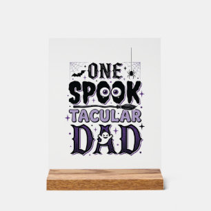 Vintage Spooktacular Dad Halloween Shirt Design_1 Acrylic Sign