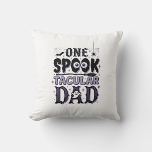 Vintage Spooktacular Dad Halloween Shirt Design_1 Cushion