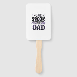 Vintage Spooktacular Dad Halloween Shirt Design_1 Hand Fan