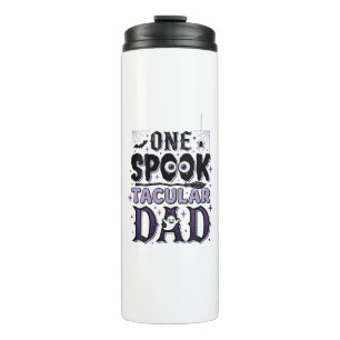 Vintage Spooktacular Dad Halloween Shirt Design_1 Thermal Tumbler