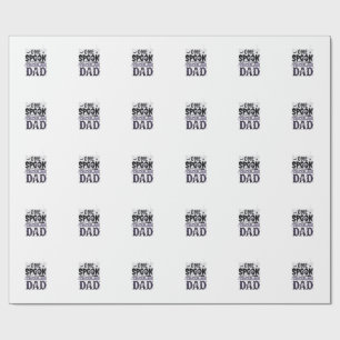 Vintage Spooktacular Dad Halloween Shirt Design_1 Wrapping Paper
