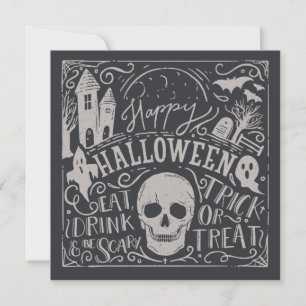 Vintage Spooktacular Halloween   Party Invitation