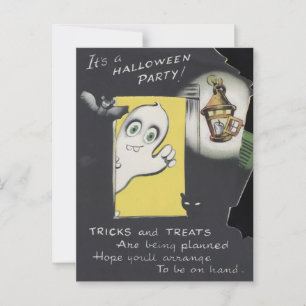 Vintage Spooky Halloween 3 Postcard