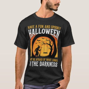 Vintage Spooky Halloween Moon Swing T-Shirt