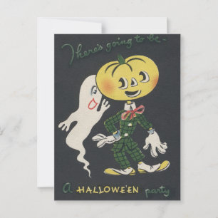 Vintage Spooky Halloween Postcard