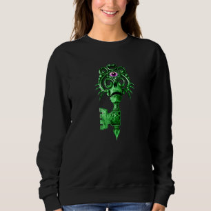 Vintage Spooky Haunted Skeleton Ghost Key Hallowee Sweatshirt
