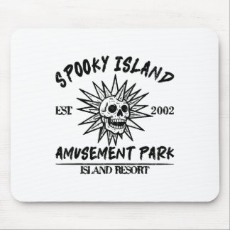 Vintage Spooky Island Est 2002 Amusement Park Isla Mouse Mat