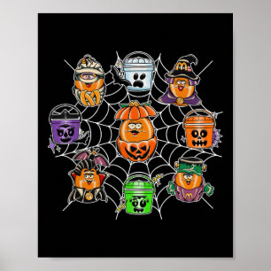 Vintage Spooky Nuggets Meal Bucket Happy Halloween Poster