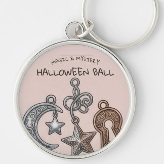 Vintage Spooky Pink Dark Academia Halloween Key Ring