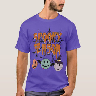 Vintage Spooky Season Fall Halloween Thanksgiving  T-Shirt