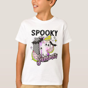 Vintage Spooky Summer Beach Halloween Coffee Summe T-Shirt
