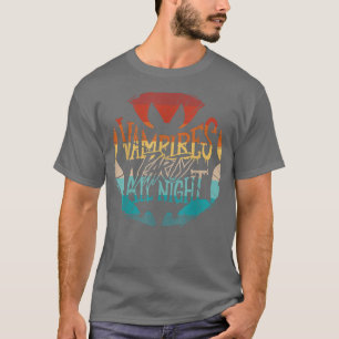 Vintage spooky vampires party all night, creepy ba T-Shirt