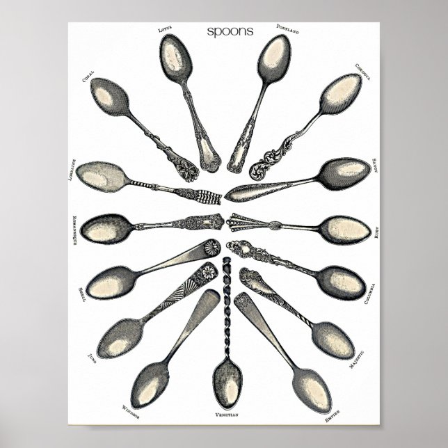 Vintage spoons poster (Front)