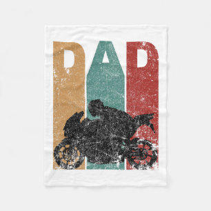 Vintage Sport Bike Dad Fathers Day Gift Biker Moto Fleece Blanket