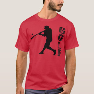 Vintage Sport Golf Lovers Golf Man Silhouette T-Shirt