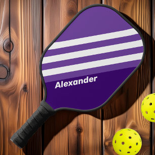 Vintage Sport Grapevine Grove Stripes with Name Pickleball Paddle