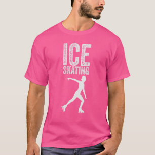 Vintage Sport Ice Skating Ice Skating Man Silhou T-Shirt