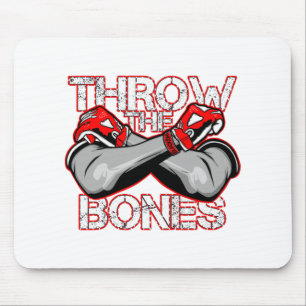 Vintage Sport Lover Quote Throw The Bones Retro Fo Mouse Mat
