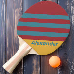 Vintage Sport Mustard Seed Stripes with Name Ping Pong Paddle<br><div class="desc">The Vintage Sport Mustard Seed Stripes ping pong paddle brings a warm and inviting touch to your game with its rich, mustard-coloured stripes that evoke a sense of energy and optimism. The bold pattern adds a unique flair, making it a standout choice for players who appreciate a mix of style...</div>