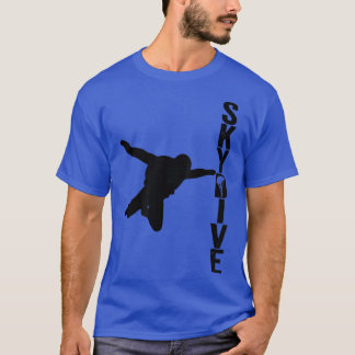 Vintage Sport Skydiving Lovers Skydiving Man Silho T-Shirt