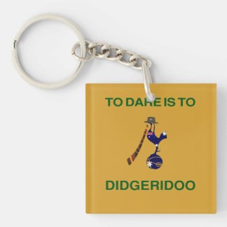 Vintage “Sporting Emblem” with Didgeridoo Motif Key Ring