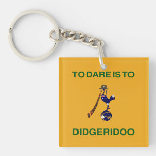 Vintage “Sporting Emblem” with Didgeridoo Motif Key Ring