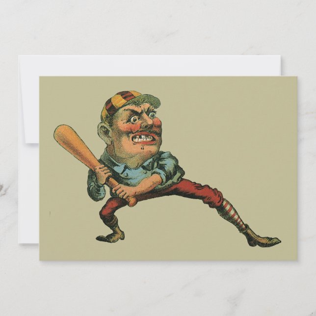 Vintage Sports, Angry Baseball Player Batter (Front)