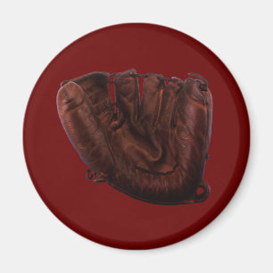 Vintage Sports, Antique Leather Baseball Glove Magnet